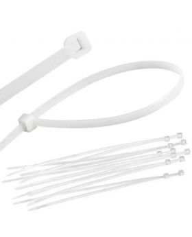 AMARRACABLES 10 BLANCO (4.8 X 250MM) BL/100UN