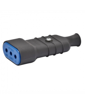 ENCHUFE HEMBRA VOLANTE 10A GEWISS GRIS-AZUL 28204