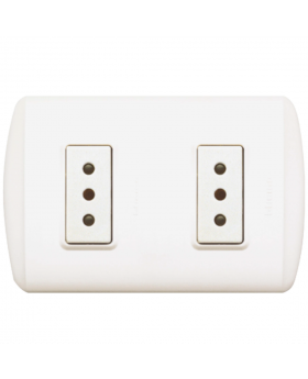 ENCHUFE DOBLE EMBUT.MODUS BTICINO 1208BN
