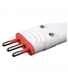ENCHUFE MACHO 2P+T 10A  ROSI  BLANCO RS78003