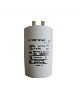 CONDENSADOR 25 MFD (PERMANENTE) RAP-1HP/LEN-1HP