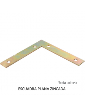 ESCUADRA PLANA 4 69 ZINC DEVA SIN TORNILLOS