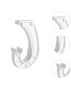 GANCHO J BLANCO PLASTICO SOPORTE P/BARRA