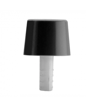 TOPE PUERTA CONICO C/TARUGO PLASTICO NEGRO 123760
