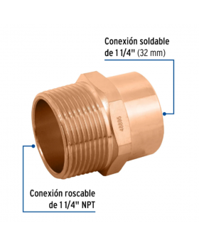 COPLA COBRE SO 1 1/4