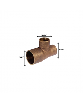 TEE BRONCE SOLDAR 1 X 3/4 X 3/4