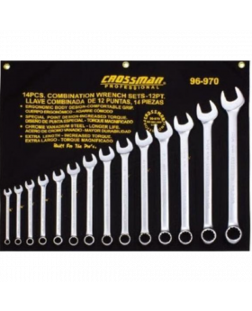 LLAVE PUNTA Y CORONA JGO 14 PZAS 3/8X 1 1/4 CROS