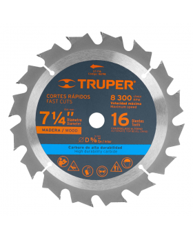 DISCO SIERRA CIRCULAR 7.1/4 X16D TRUPER ST-716