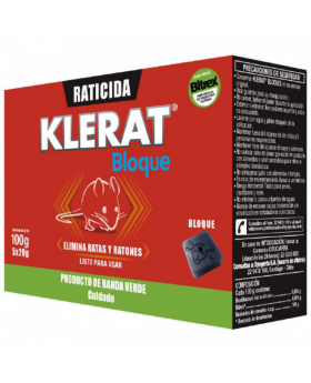 RATICIDA KLERAT BLOQUE 500 GRS