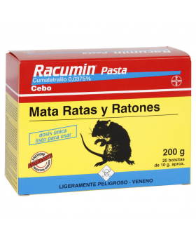 RATICIDA RACUMIN PASTA CEBO 200 GRS BAYER CAJA